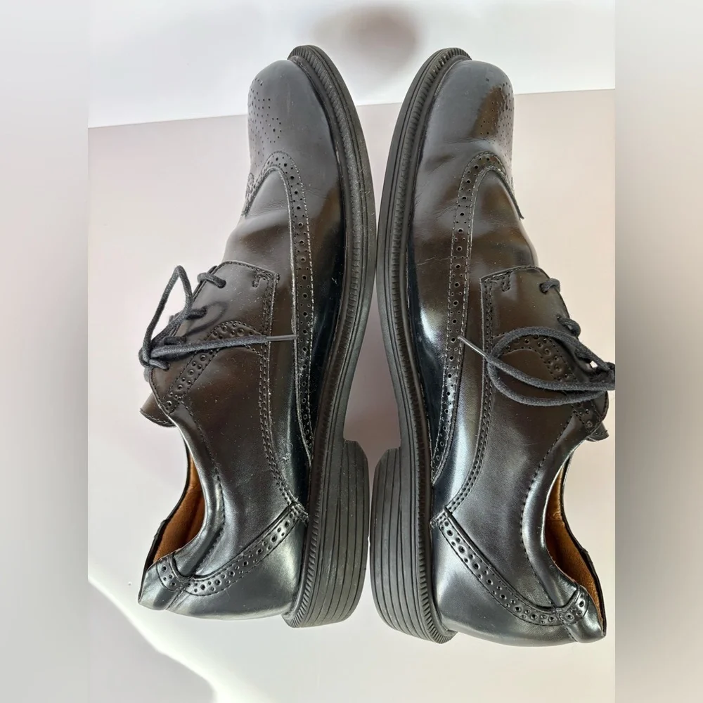 Croft & Barrow Core Technology Black Leather Wingtip Oxford Dress Shoes